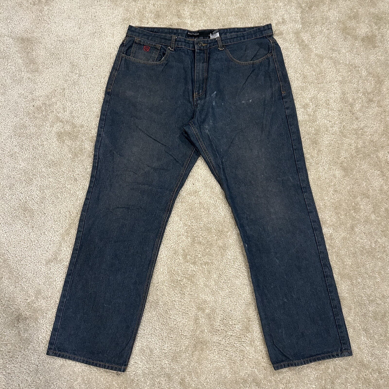 Vtg Rocawear Jeans Mens Size 40 Blue Preowned Straight Leg Workwear Classic Fit